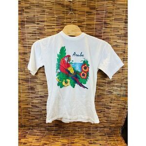 Aruba Parrot Vintage STAR T Shirt Single Stitch small stain as shown XXL